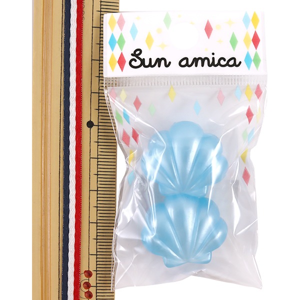 手芸パーツ 『ループエンド シェル パールブルー RSH-02』 ソーイング