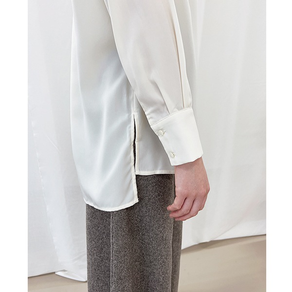 トップス 『ロールカラーシャンブラウス ネイビーグレー SA00293-30-NV