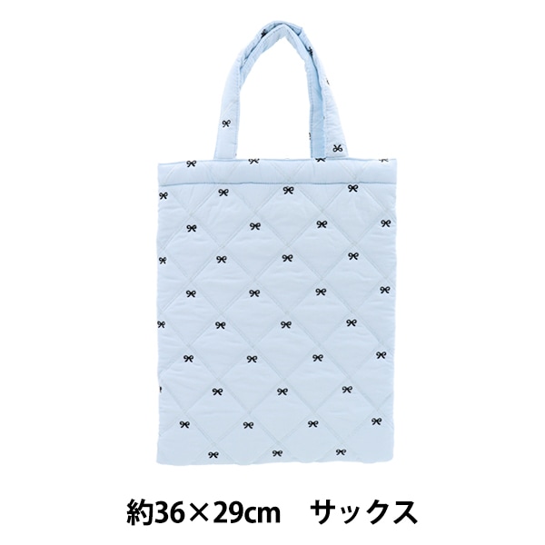 バッグ 『リボン刺しゅうキルト トートバッグ オフホワイト