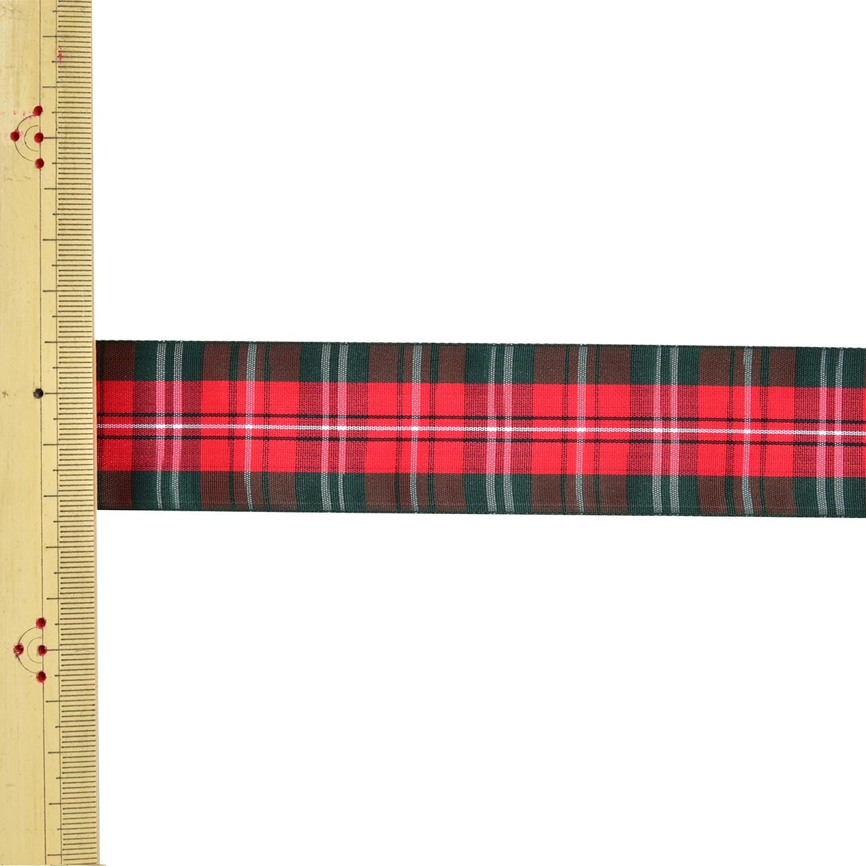 数量5から】 リボン 『チェックリボン 幅約3.6cm 6865』 服飾