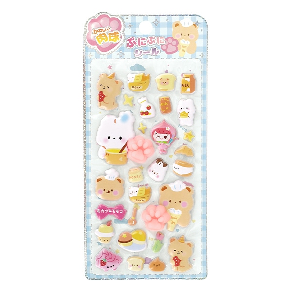 ぷっくりシール『ミカヅキモモコ 肉球ぷにぷにシール 肉球ねこ NQA-04