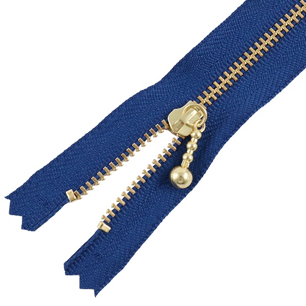 ファスナー 『玉付ゴールドファスナー12cm 558番色』 YKK