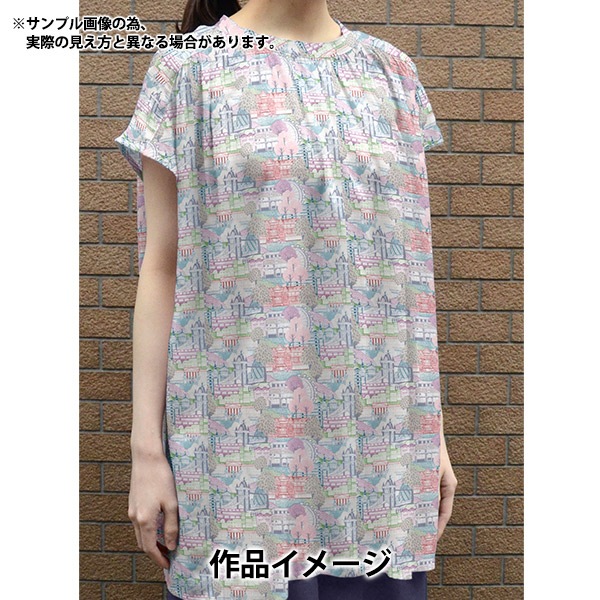 リバティ　タナローン　襟付きギャザーたっぷりブラウス　チューダーハウス 数量5から】 生地 『リバティ・ファブリックス タナローン キャピタル