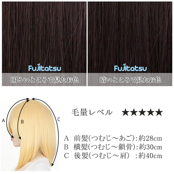 ウィッグ 『コスプレミディアムウィッグ ビターブラウン