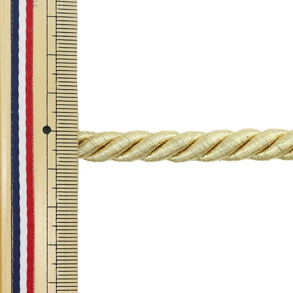 数量5から】 手芸ひも 『ツイストコード 約8～10mm幅 金 A KY-7-A7