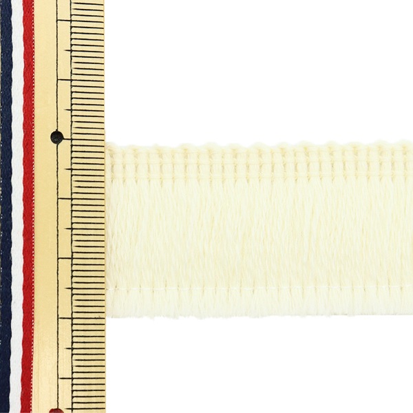 数量5から】 手芸ブレード 『ウールフリンジ 幅約3cm 000番色 117-1343