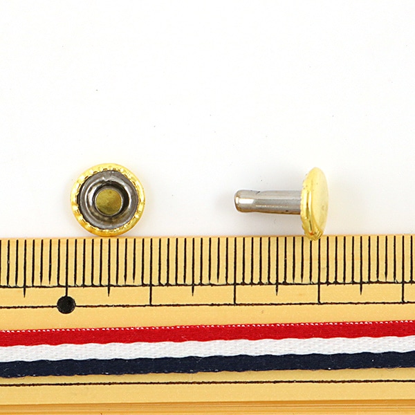 レザー金具 『両面カシメ足長 (中) G 20個入り 75515-02』 KYOSHIN-ELLE 協進エル 工芸,皮革,金具,カシメ,両面 ...
