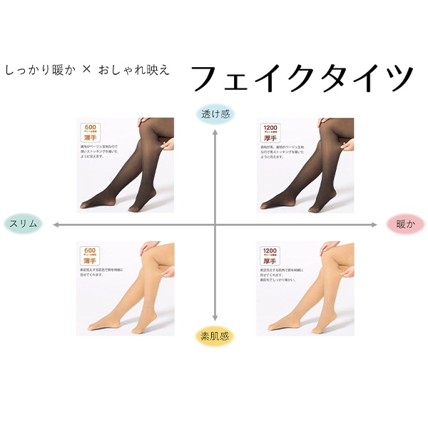 防寒具 『ストッキング風タイツ 厚手 1200デニール M-Lサイズ ブラック