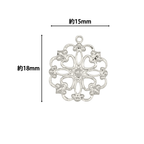 手芸金具 『スカシパーツ シルバー #2430』 ビーズ,ビーズ金具,その他