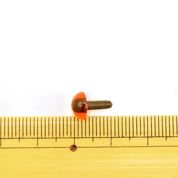 手芸 目 パーツ 『キャッツアイ アンバー 7.5mm 8個入り B1-JA(a25