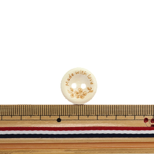 ボタン 『ウッドボタンミックス 20mm ナチュラル WB20J』 服飾,ボタン