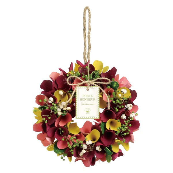 リース。ジュリアンです。 特価◎即日☆GREENHOUSE/HWナチュラルリース L オレンジオータム