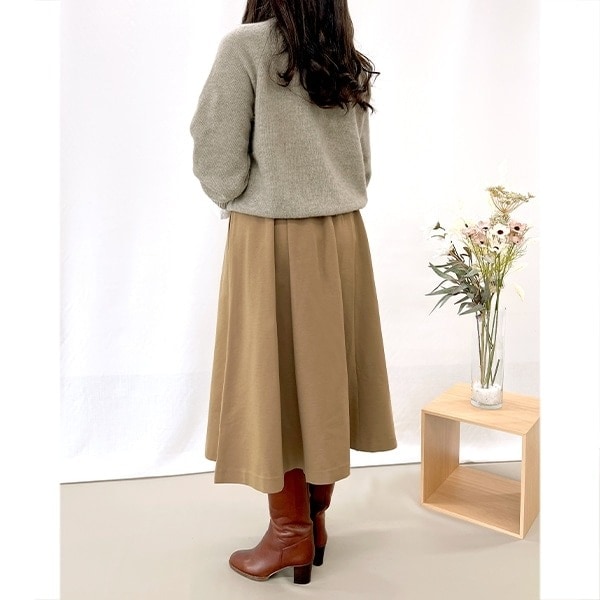 スカート 『ポンチニットフレアスカート キャメル SA00183-50-CA