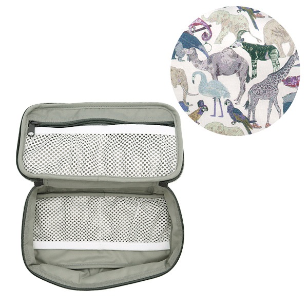 収納ケース 『リバティ・ファブリックス ポーチ バニティ型 ハンドル付