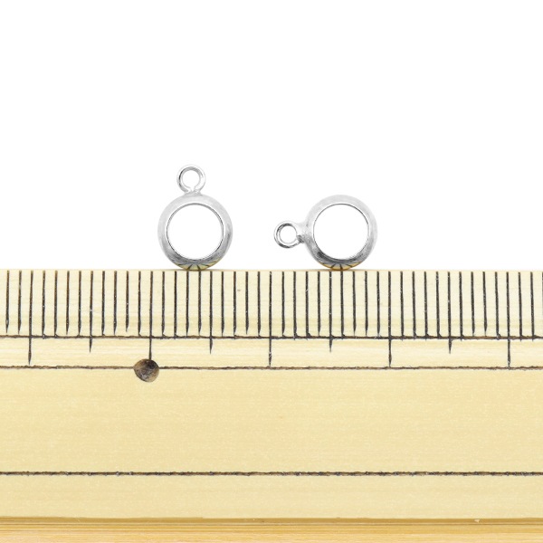 手芸金具 『甲丸リング カン付 内4.5mm シルバー 5個入り』 ビーズ