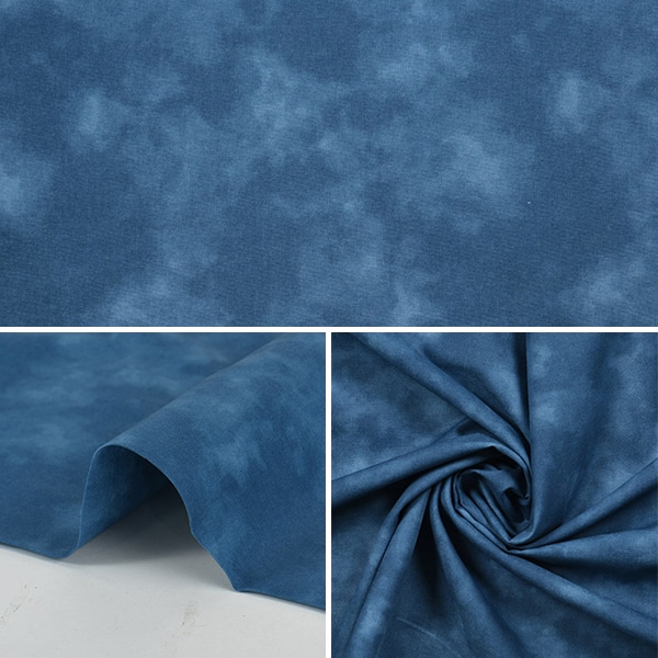 数量5から】 生地 『ムラ染めプリント 紺 87422-1-26』 コットン,定番