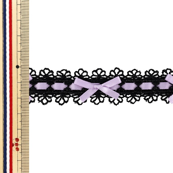 数量5から】 レース 『リボンケミレース2025 幅約25mm ブラック