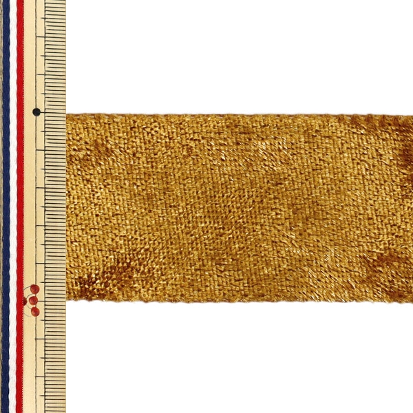 リボン 『ベロアリボン 2025 約幅50mm×長さ2m ゴールド YRC2544-50