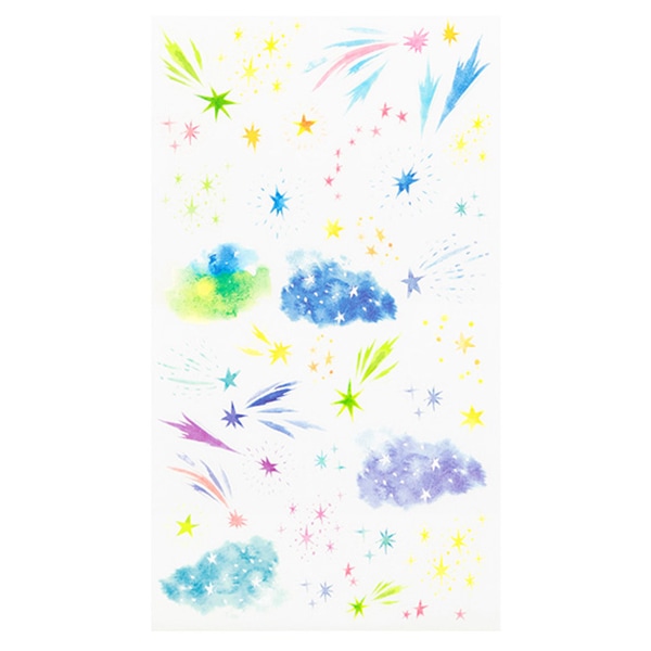 文房具 『転写シール 水彩星空柄 82635006』 MIDORI ミドリ 画材・文具