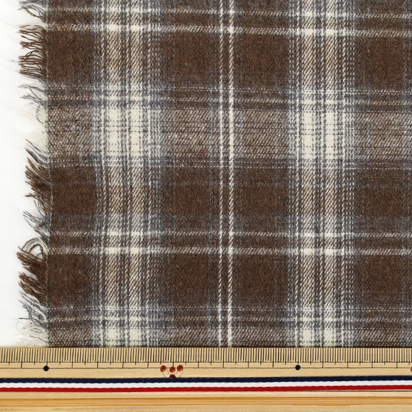 数量5から】 生地 『しわになりにくい 起毛チェック オンブレチェック