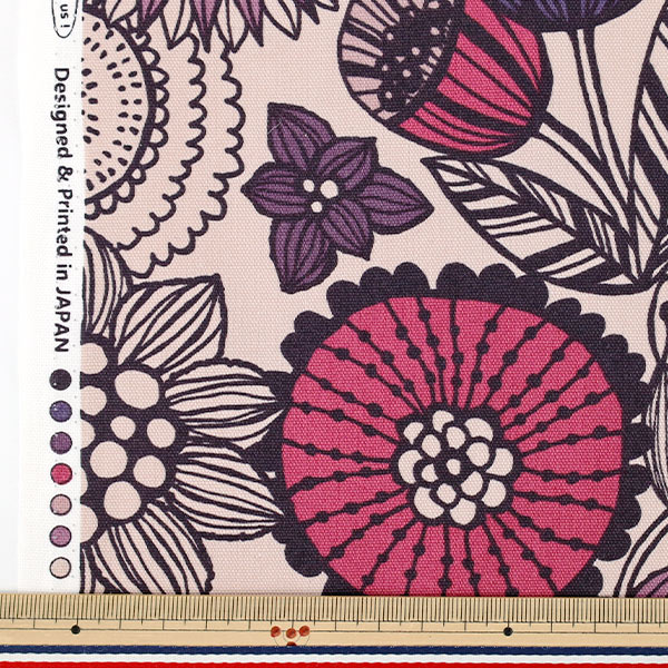 数量5から】 生地 『オックス 花柄 ピンク AP61108-2B』 生地,柄から