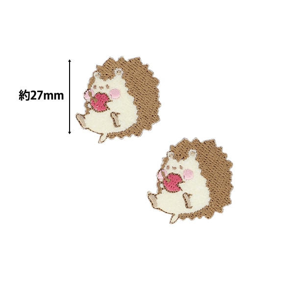 ワッペン 『シール&アイロンミニワッペン ハリネズミ MOW877