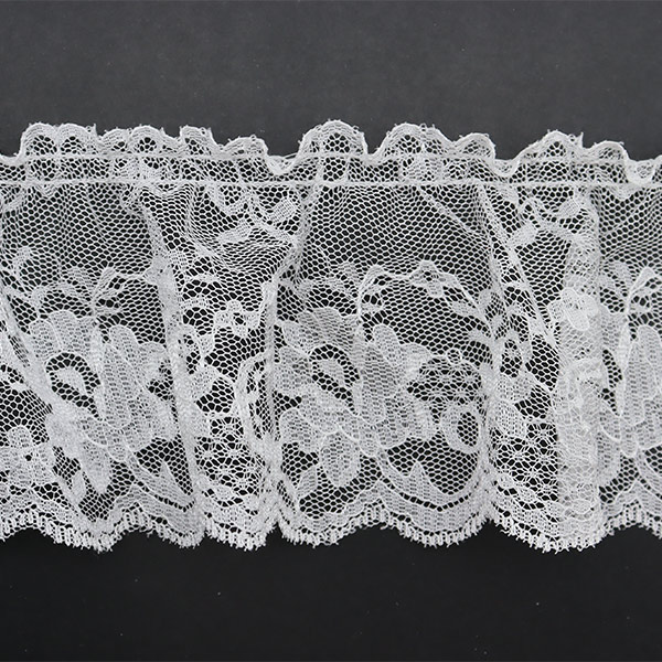 数量5から】 レース 『ラッセルフリル 幅約8cm 2番色 31002T』 服飾,綿
