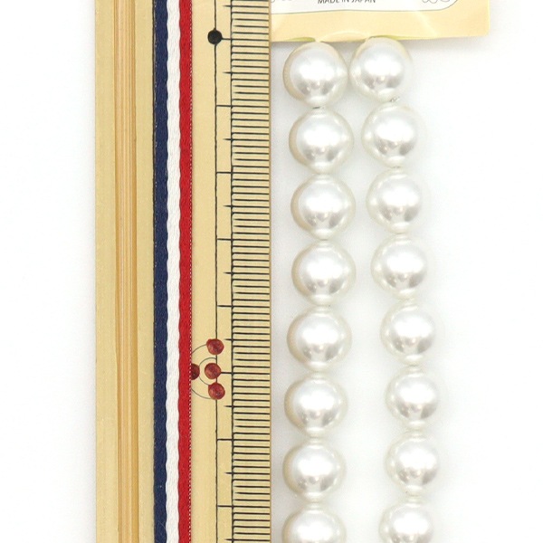 アクセサリー素材 『アクリルパール ホワイト 10mm 37粒入り』 ビーズ 