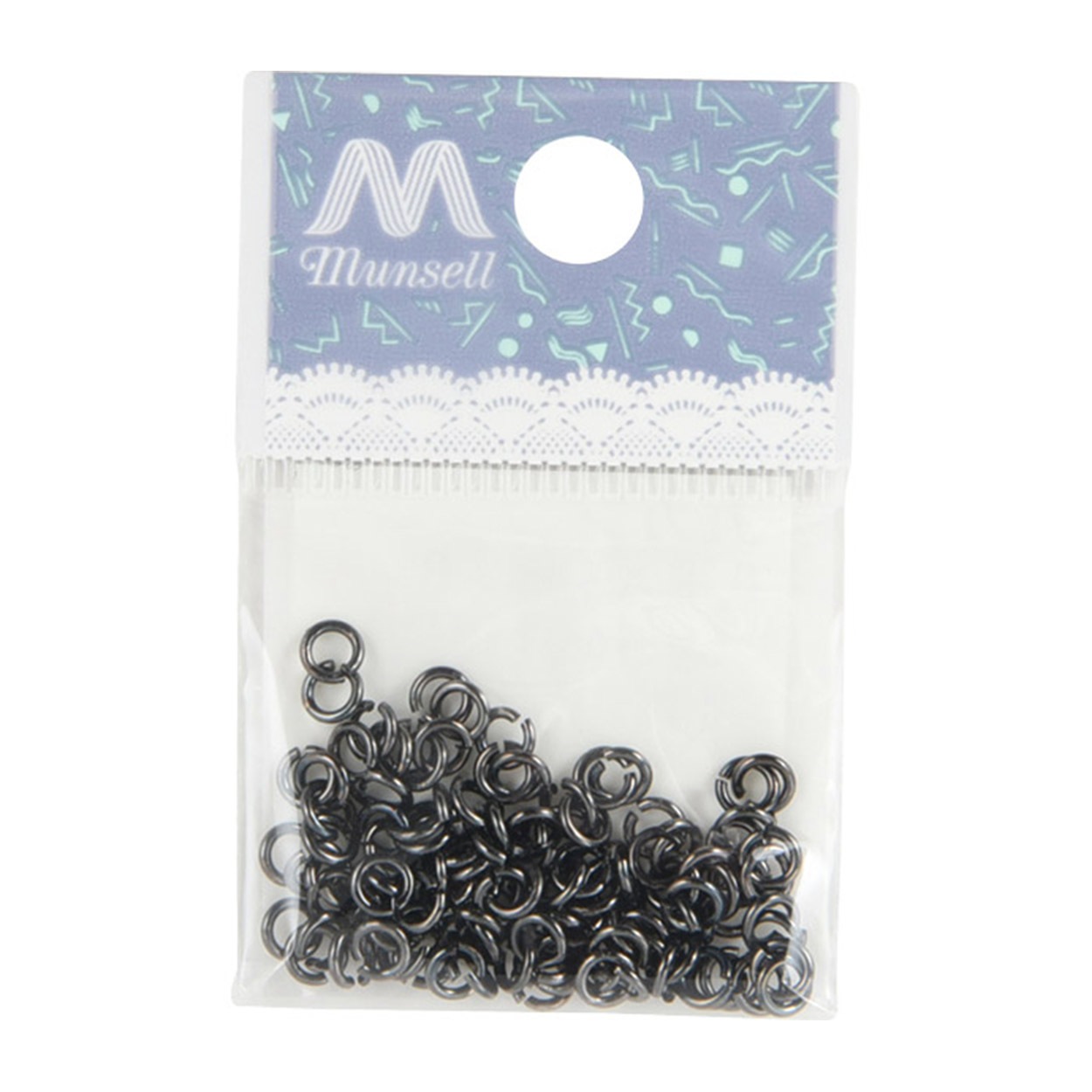 手芸金具 『丸カン ブラック 0.8×4mm』 ビーズ,ビーズ金具,カン類,丸
