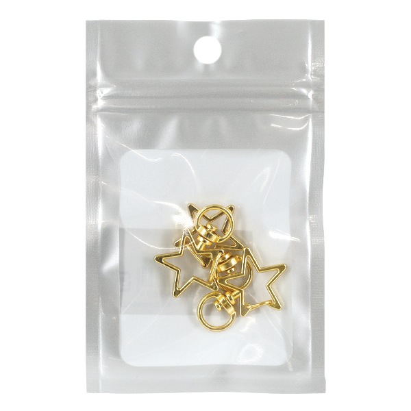 手芸金具 『ビーズピックス スターカン 3個入り 約34×24mm ゴールド YN