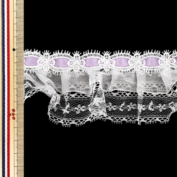 数量5から】 レース 『装飾フリルレース2025 幅約60mm ライトパープル