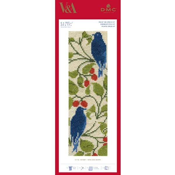 輸入刺しゅうキット 『C.F.A. Voysey (チャールズ・ボイジー) BOOKMARKS Bird & Berry (バード&ベリー)  BL1171 77』 DMC ディーエムシー-ユザワヤ公式ネットショップ