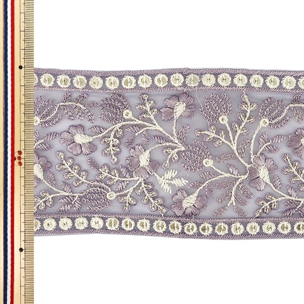 数量5から】 手芸ブレード 『2025インド刺繍ブレード 約9.3cm幅