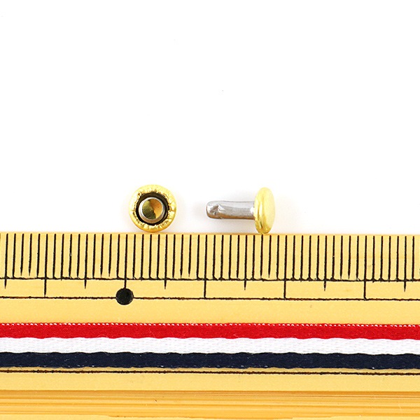 手芸金具 『両面足長カシメ 小 G 10個入り 1005-02』 LEATHER CRAFT