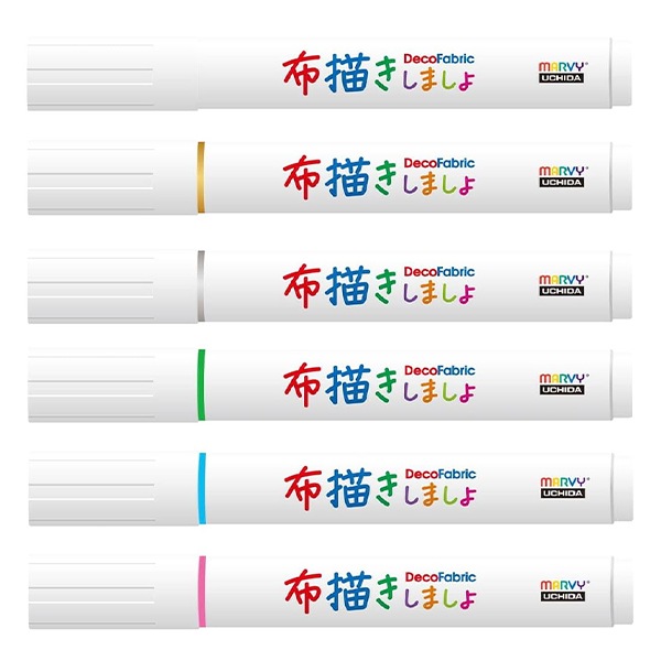 布用マーカー 『布描きしましょIII 6色Bセット 223-6B』 MARVY