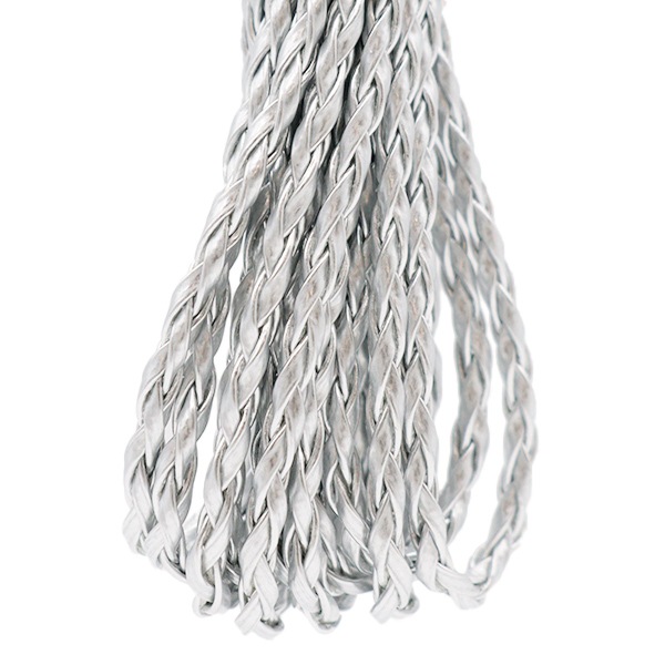 手芸テープ 『編み込み合皮テープ 約2mm幅×3m巻き シルバー KPU