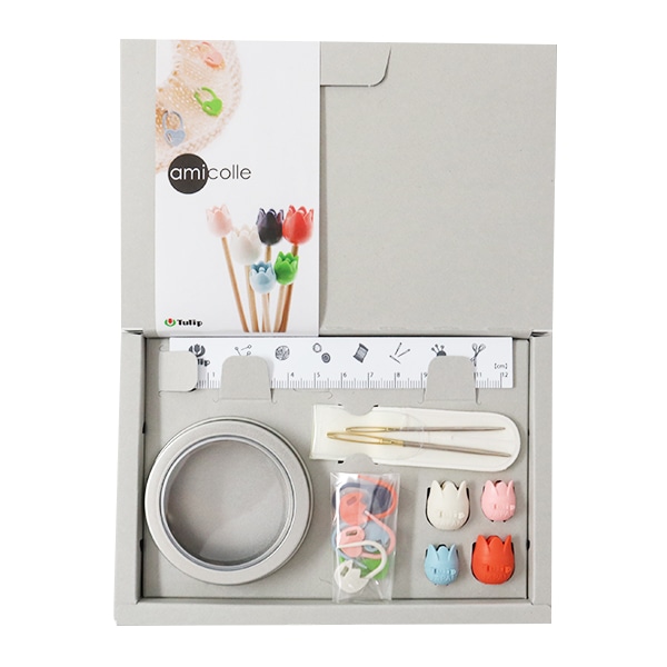 小物 SHURIMIYU SHOP 編み物ツール 『アミコレセット (目かぞえマーカー・編み針キャップ