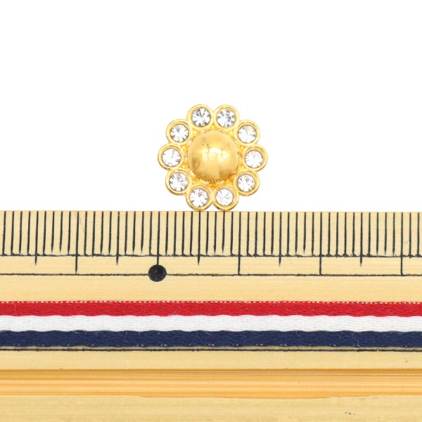 アクセサリー素材 『プティパーツ クリスタル×ゴールド 13mm 4粒入り