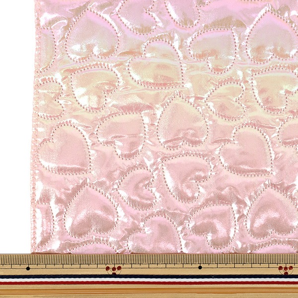 生地 『ユニコーンキルトカットクロス ピンクハート 約65×80cm