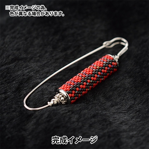 ビーズキット 『ピンブローチキット タータンチェック BFK-465