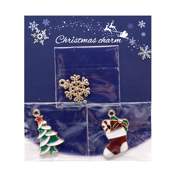 アクセサリー素材 『クリスマスチャームセット 3個入リ RSP-592