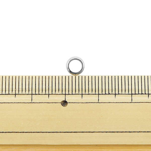 手芸金具 『甲丸リング 内4mm シルバー 10個入り』 ビーズ,ビーズ金具
