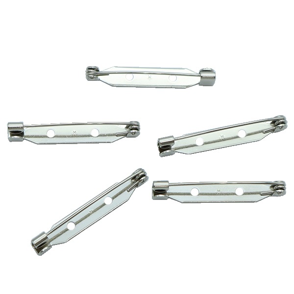 手芸金具 『ひっかけブローチ シルバー 35mm 5個入り』 ビーズ,ビーズ