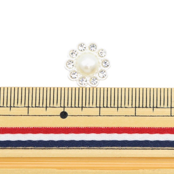 アクセサリー素材 『プティパーツ クリスタル×パール 13mm 4粒入り OH