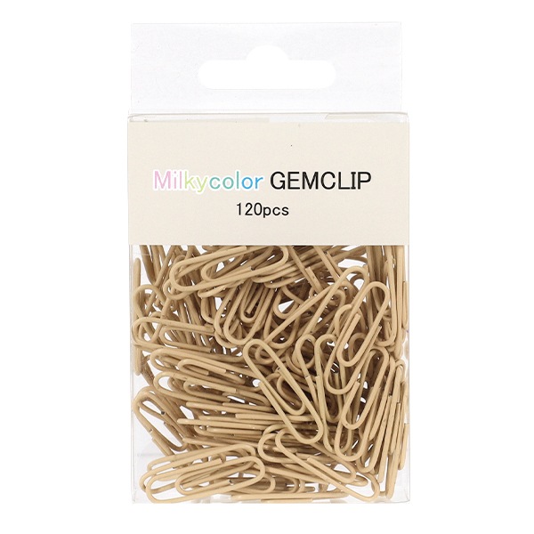 文房具 『ミルキーカラー ゼムクリップ 120個入り 28mm イエロー