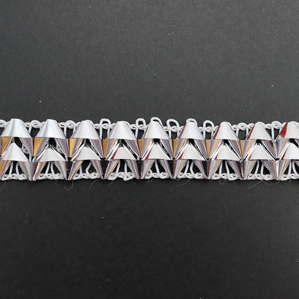 数量5から】 手芸ブレード 『ラメブレード 幅約1.7cm 1番色 シルバー