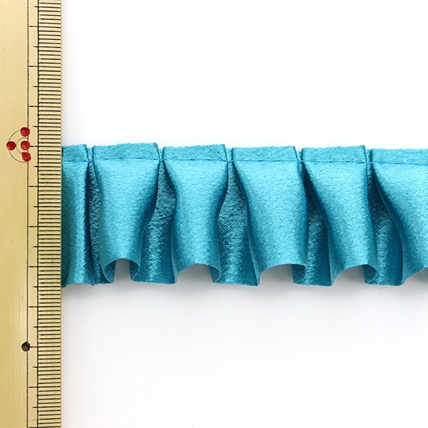 数量5から】 リボン 『サテンボックス 77番色 ターコイズ 9100F』 服飾