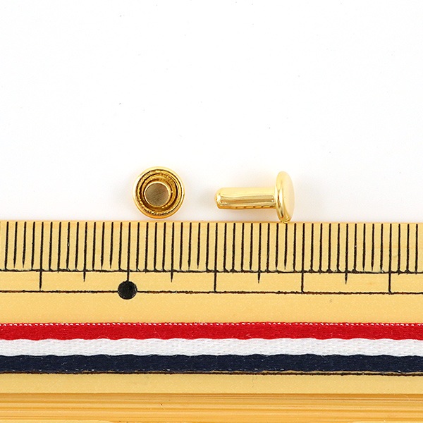 手芸金具 『両面足長カシメ 小 本金 10個入り 1005-11』 LEATHER CRAFT