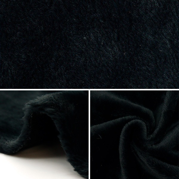 数量5から】 生地 『ボア 黒 2440-32』 生地,柄から探す,無地| ホビー