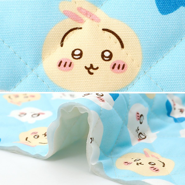 数量5から】 生地 『オックスキルト ちいかわ フェイス サックス GQ